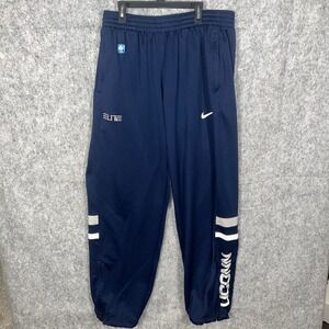 Nike Elite UConn Huskies Mens XL Navy Blue Basketball Warmup Pants 435672-057